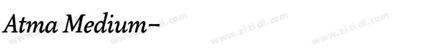 Atma Medium字体转换 Atma Medium字体转换